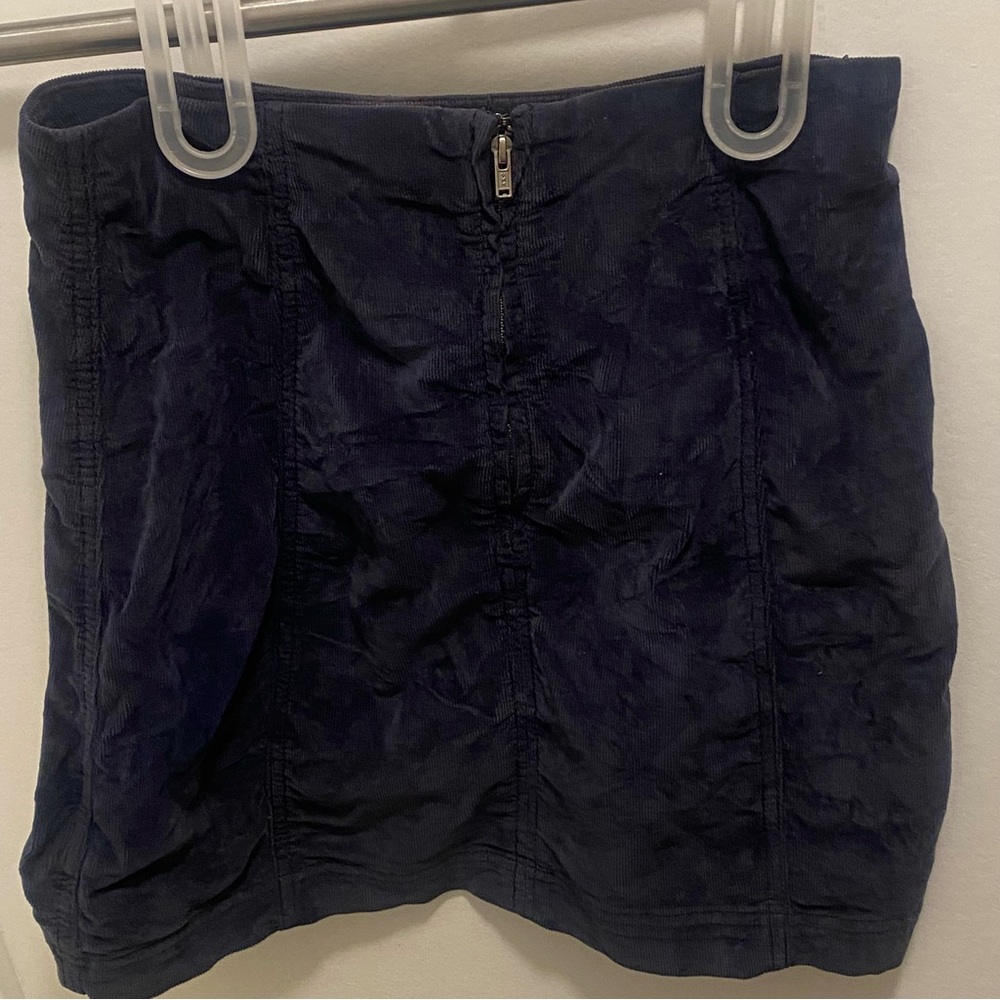 Free People Modern Femme Blue Corduroy Mini, size 4 - Picture 4 of 9